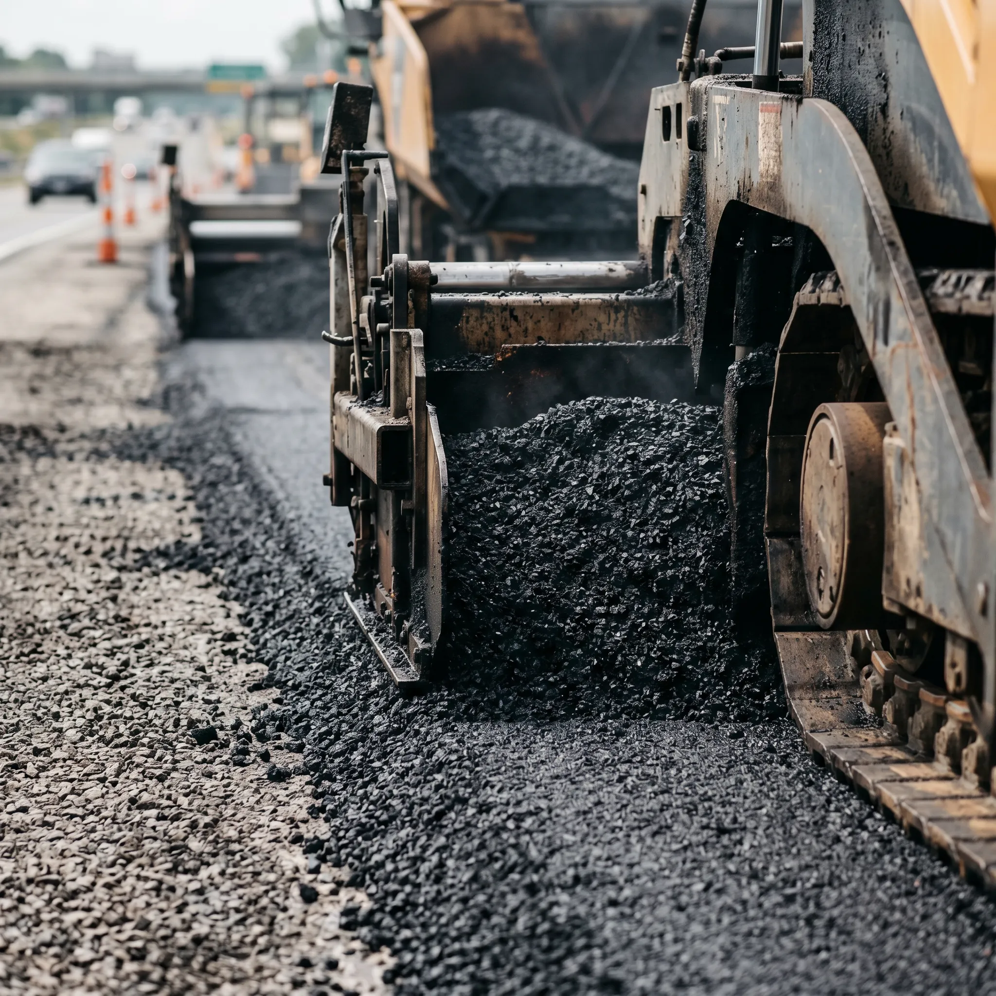 asphalt paving crew