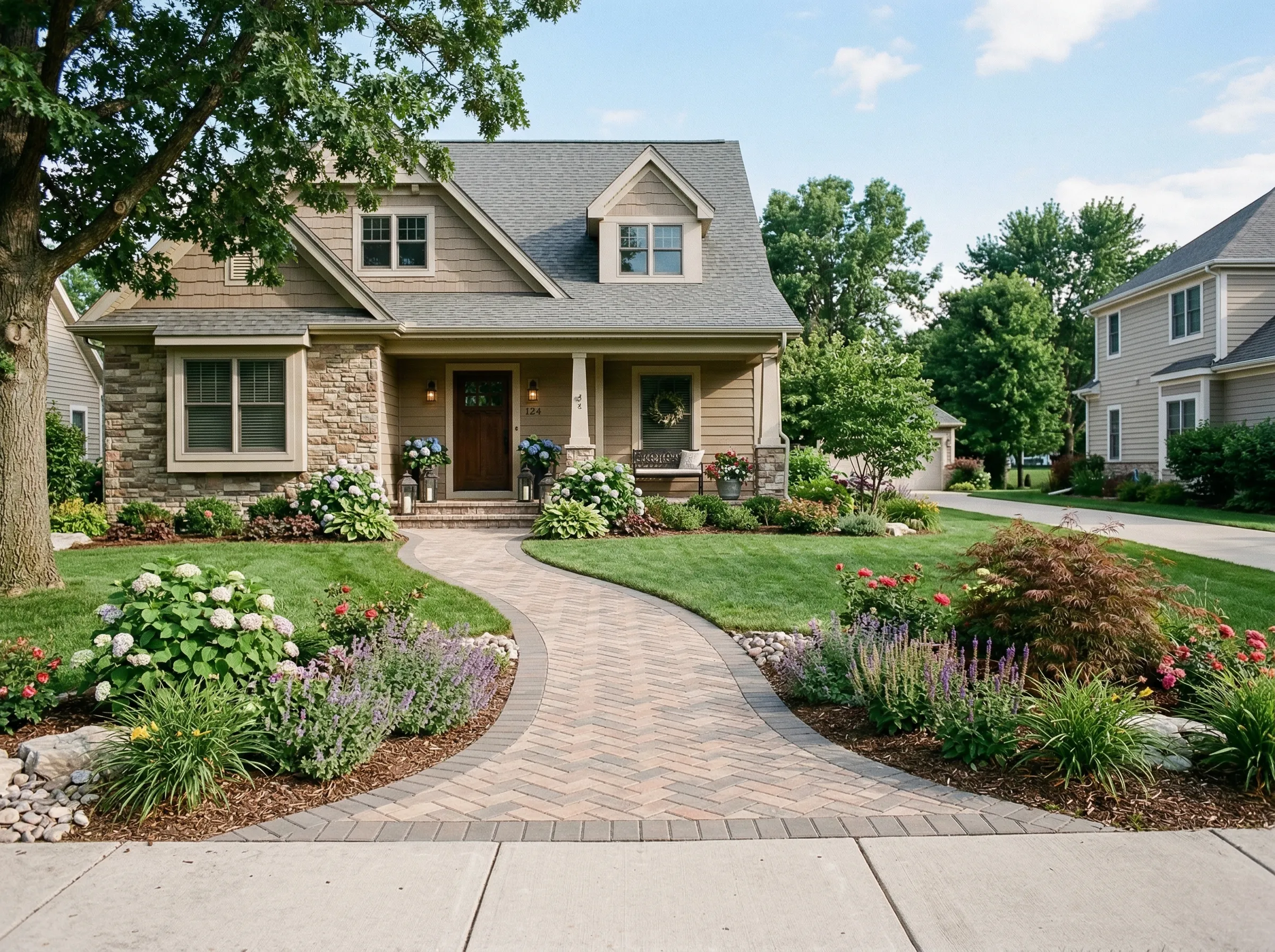 custom paver driveway design