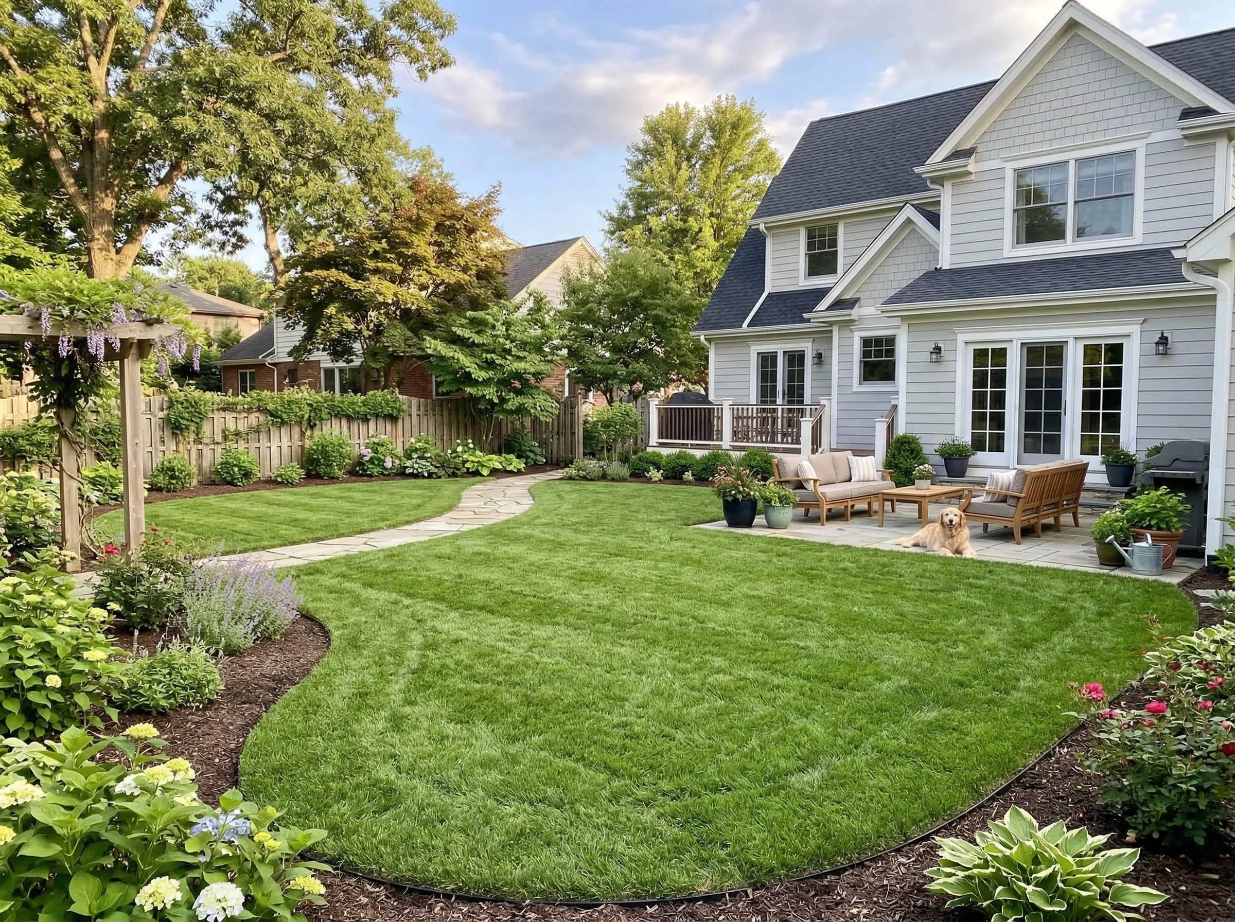 fresh sod yard transformation