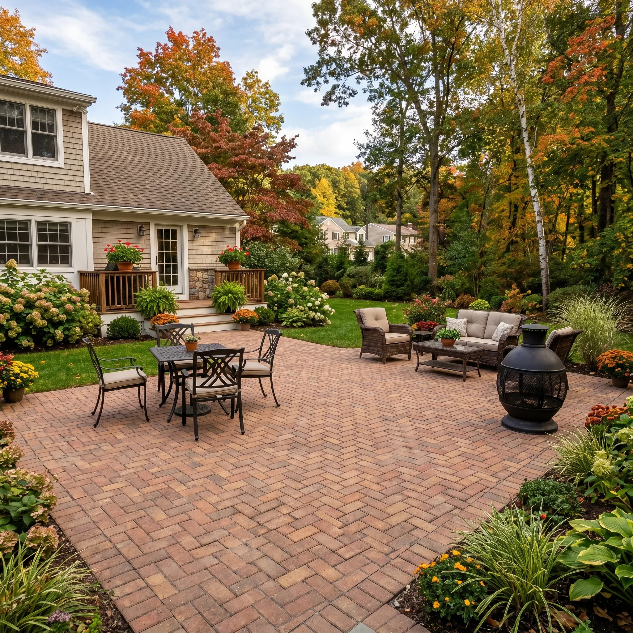 new york brick patio design