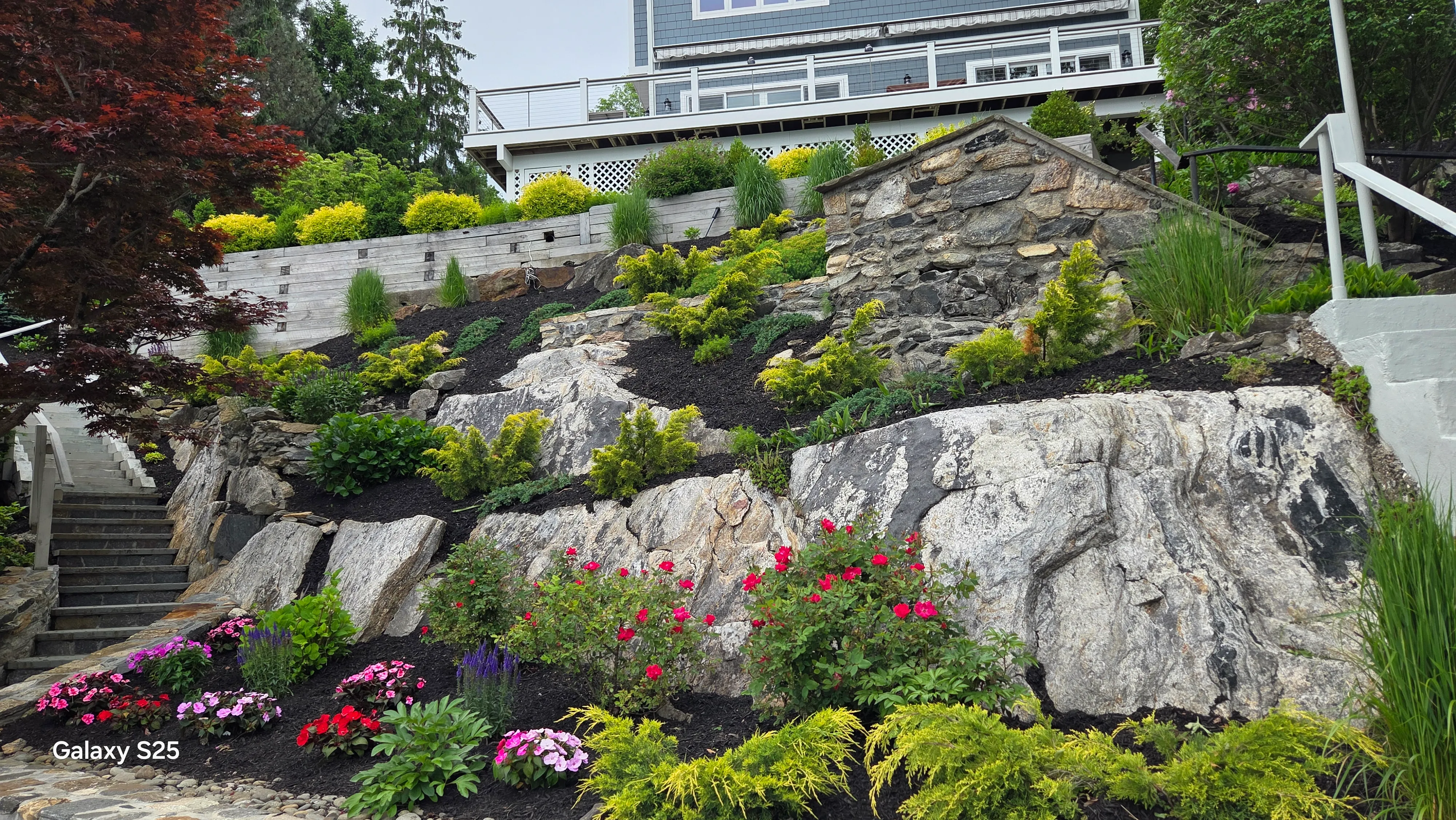 Retaining wall and stone masonry project in Westchester County, NY