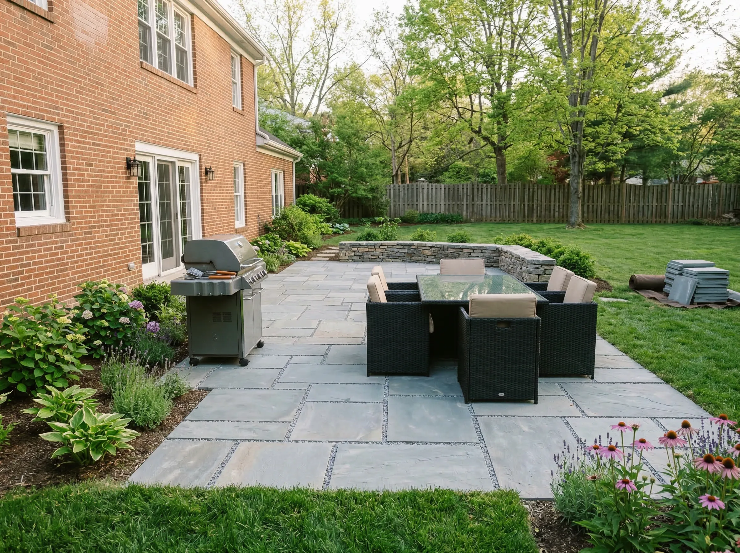 Turf management and ground care service on a Chappaqua, NY lawn