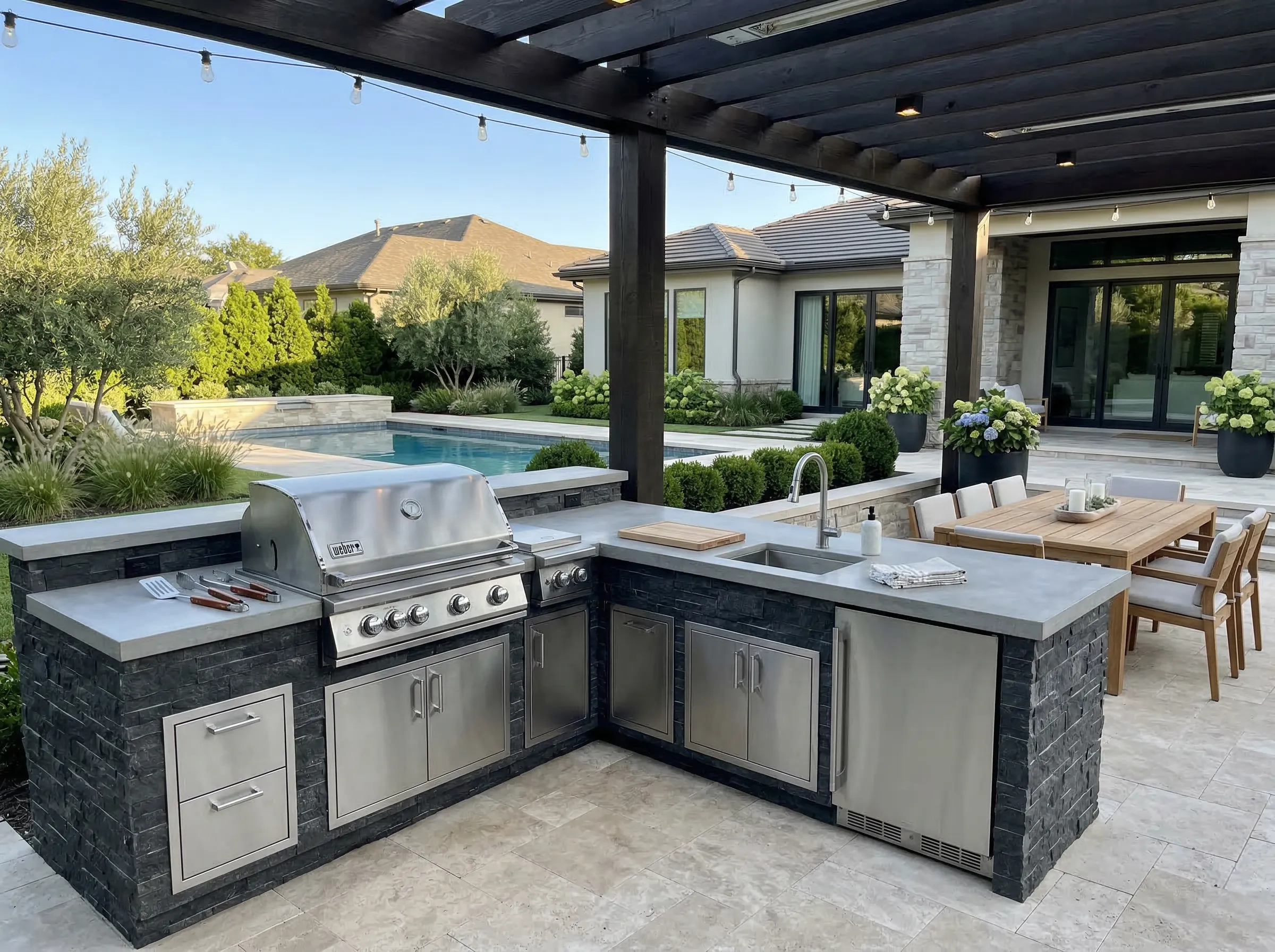 Complete yard overhaul with new outdoor living space in Chappaqua, NY